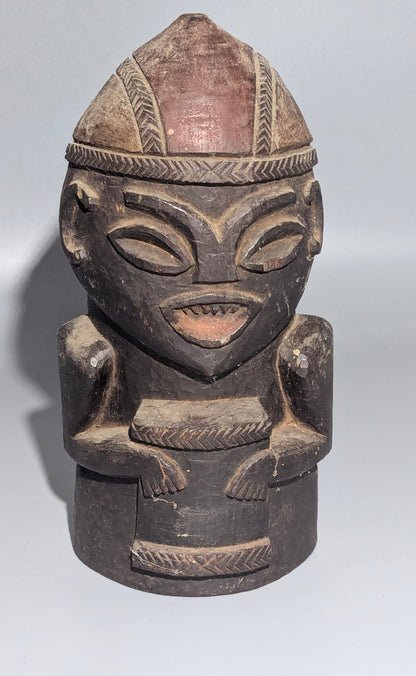 West African Carved Wooden Shrine Figure, Yoruba Style, Nigeria