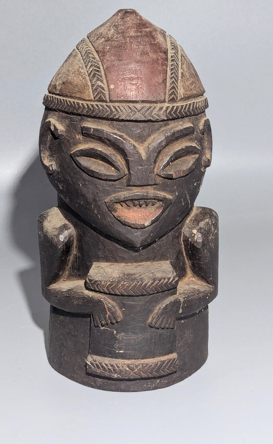 West African Carved Wooden Shrine Figure, Yoruba Style, Nigeria