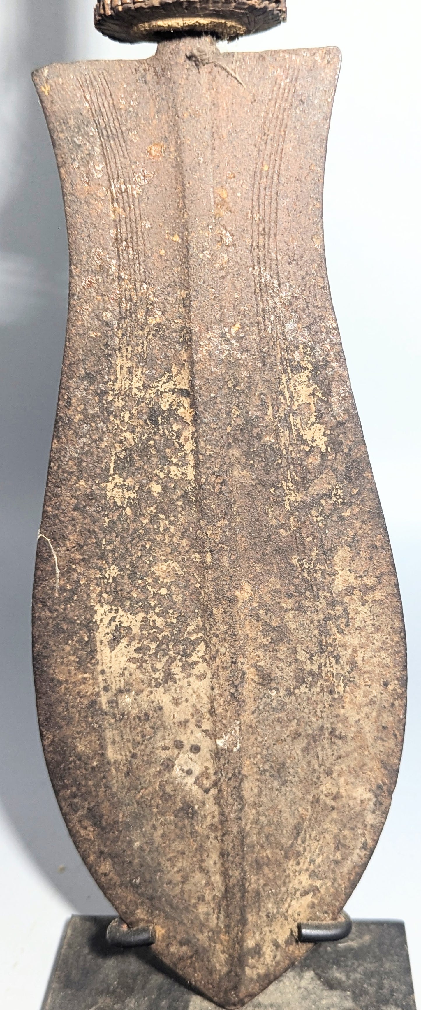 Old Central African Carved Prestige Knife, Probably Kuba, Democratic Republic of the Congo