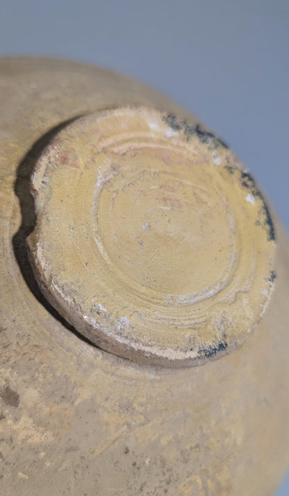 Early Islamic Persian Polychrome Buff-Ware Bowl with Radial Floral Decoration, Probably Nishapur, 9t