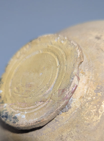 Early Islamic Persian Polychrome Buff-Ware Bowl with Radial Floral Decoration, Probably Nishapur, 9t