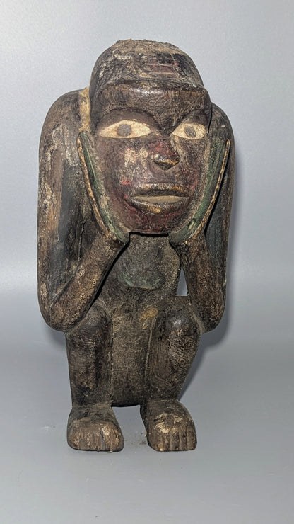 Yombe Carved Wooden Commemorative Ancestor Figure, Democratic Republic of the Congo