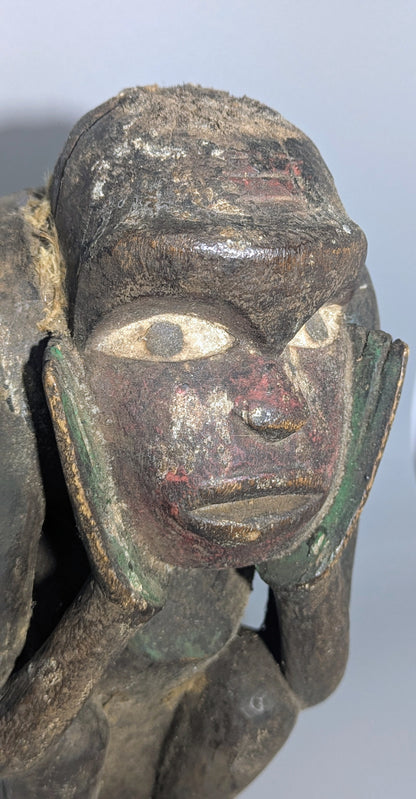 Yombe Carved Wooden Commemorative Ancestor Figure, Democratic Republic of the Congo