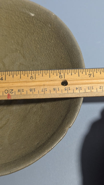 Korean Goryeo Celadon Bowl with Incised Lotus Scroll Decoration